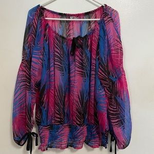 Vanguard Sheer Long Sleeve Top - Size L